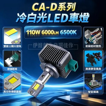 LED汽車燈 6500K純冷白光 無損直上型 12V 55W 航級鋁合金散熱結構 IP68高規防水 公司貨