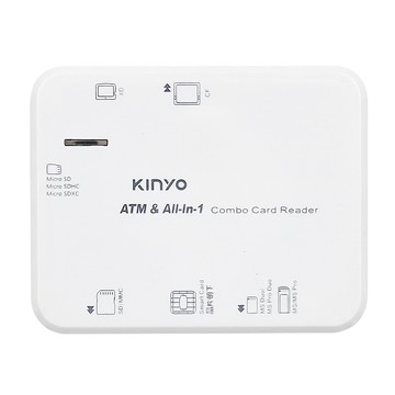 Kinyo 多合一晶片讀卡機  KCR-6253  白色  1台