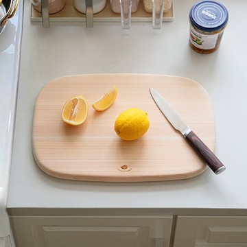 日本霜山 長方形圓角天然檜木砧板