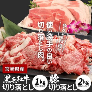 牛肉＆豚肉切り落としセット K16_0057_2