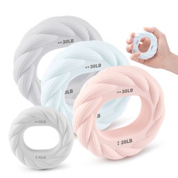 大友los2186硅膠螺紋握力器訓練手力男女力量訓練球手指健身器鍛煉握力圈