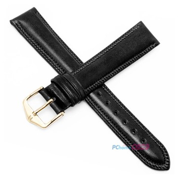 【海奕施 HIRSCH】皮革錶帶 Ascot L 黑色 附工具 01575050 英倫風