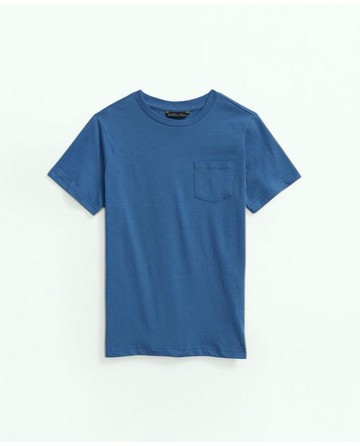 Brooks Brothers Boys Chest Pocket T-Shirt | Blue | Size 10