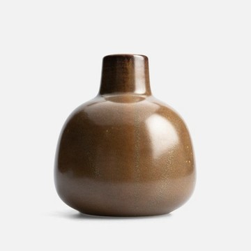 查莉陶瓷窄口小花器10.5cm 霧咖