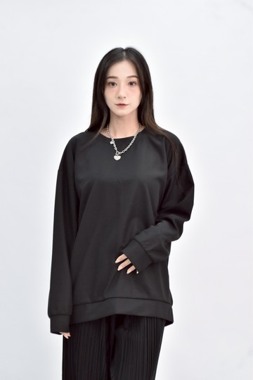 【加購優惠】(XL) 素面黑色長袖上衣