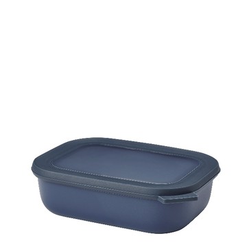Mepal Cirqula 方形密封保鮮盒 1L(淺)-丹寧藍