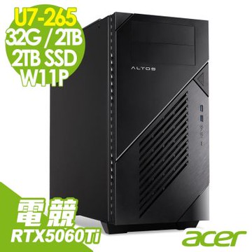 Acer 宏碁 Altos P150F10 商用工作站 (U7-265/32G/2TB+2TB SSD/RTX5060Ti-16G/500W/W11P)