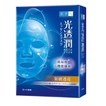 HADALABO 肌研 光透潤玻尿酸纖維緊緻面膜 每片含28ml精華液  6片  1盒