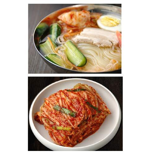 韓国冷麺８食と白菜キムチ500gセット プロが選ぶ本格業務用冷麺（ギフト・中元 歳暮）