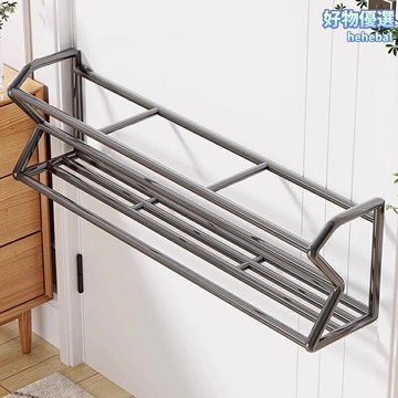 【免釘超薄】門後鞋架 壁掛鞋架 收納架 置物架 門後掛架 縫隙收納 租房神器 入戶門必備 多層收納 節省空間
