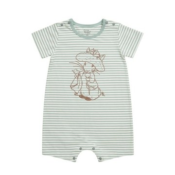 童話世界短袖橫紋側開兔裝