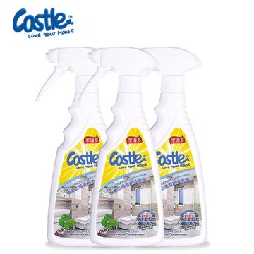 【Castle 家適多】強效去漬浴廁清潔噴霧 500ml x3｜瓦解水垢 皂垢 黃垢 無刺鼻氣味 安全環保 清潔劑