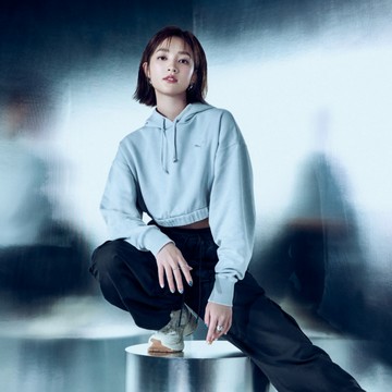 【PUMA官方旗艦】流行系列Midnight M短版長厚連帽T恤 女性 63092208