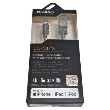 ONPRO 蘋果Lighting-USB充電/傳輸線  1m  鐵槍灰  1條