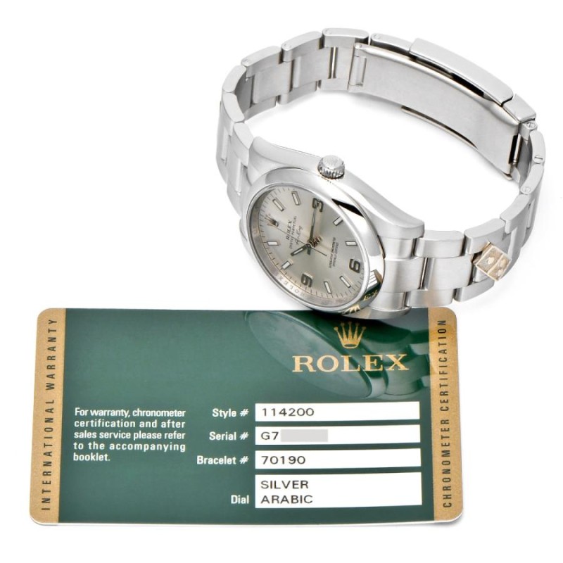 中古 ロレックス ROLEX エアキング ドミノピザ 114200 G番(2012年頃