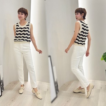 【總監穿搭推薦】芯太軟 菱格壓紋馬銜釦低跟樂福鞋 奶油 (6B2781)