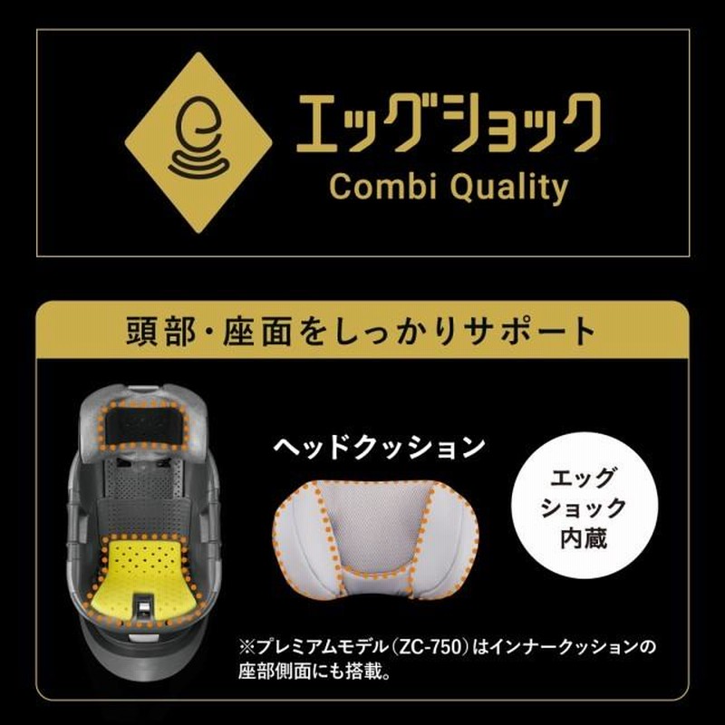 コンビ チャイルドシート ZC-690 combi 新生児 THE S ISOFIX エッグ