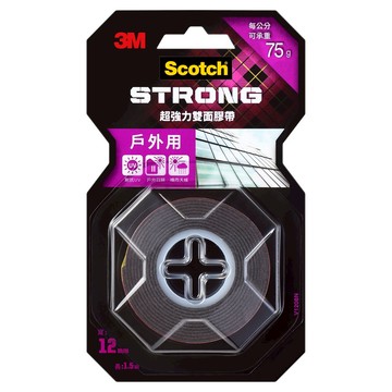 3M Scotch 超強力雙面膠帶 戶外用 每公分可承重75g  1捲
