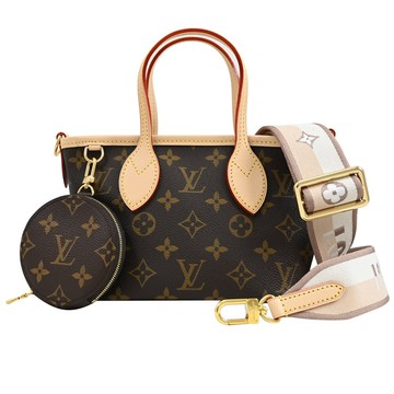 Louis Vuitton LV M46705 Neverfull BB 二合一經典印花手提斜背兩用包 現貨