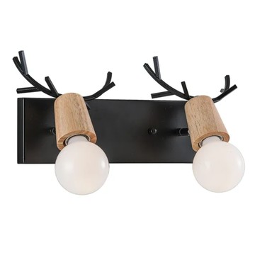 Honey Comb 北歐風原木壁燈 YP80-852-B2 鹿角造型 可調角度  1入  木