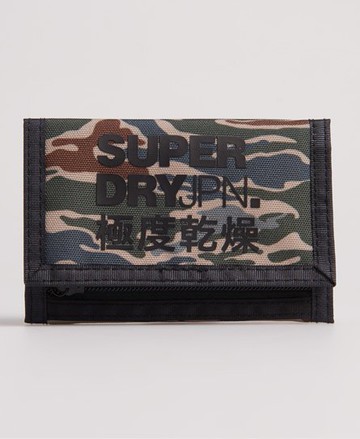 Superdry Men's Men's Tri-fold Logo Wallet Khaki / Green Camo - Size: 1SIZE