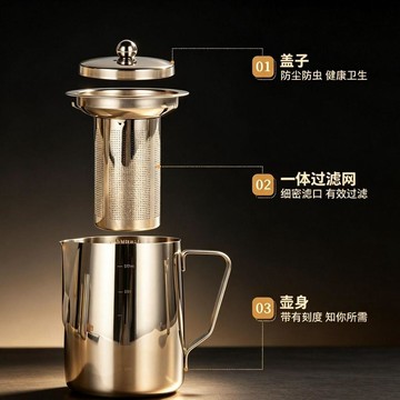 不鏽鋼懶人泡茶神器飄逸壺防燙戶外加厚不鏽鋼茶杯泡茶壺旅行茶具
