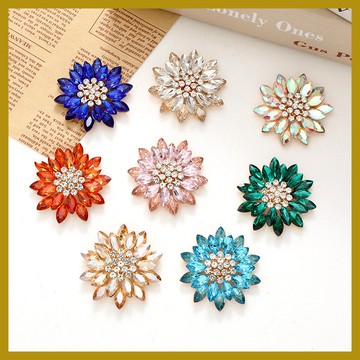雙層馬眼水晶太陽花 diy飾品配件 時尚簡約鋅閤金配飾材料  手作材料 奶油膠配件 飾品材料 飾品配件 diy手機殼