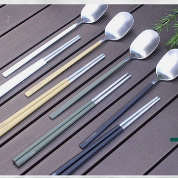 餐具組 SADOMAIN 仙德曼 露營餐具組4入 附收納網袋 四色 SC014 露營餐具 環保筷 環保餐具 韓式餐具