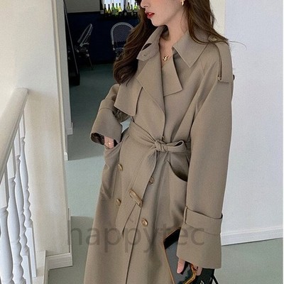 トレンチコート 秋物 冬物 アウター ロングコート 春コート レディース 代 スプリングコート ライトアウター 春 秋服 通販 Lineポイント最大get Lineショッピング