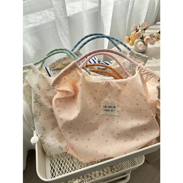 🧡台灣現貨🧡 韓國壓花帆布袋 小清新大容量手提包 通勤包 購物包 補習包 輕便簡約風 B02