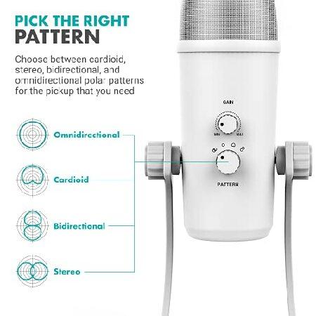 Movo Desktop Microphone Podcast Kit with Studio Headphones, Mount, and Mic Shield USB-C Android and Computer Microphone for Streaming, Podcasts