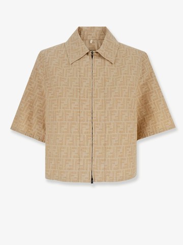 FF cotton and linen shirt/jacket - FENDI - gender_Woman
