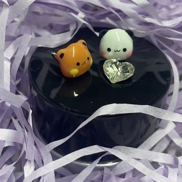 一二布布周邊 一二布布 布布一二 手工耳釘 耳釘 耳環 純手工手繪耳釘