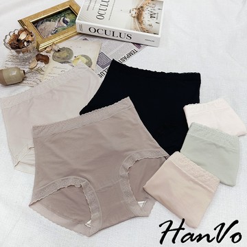 【HanVo】法式溫柔緻莫代爾高腰內褲 透氣內褲 女生內褲 高腰內褲 莫代爾 女性內褲 內褲女 內褲 A11-5226