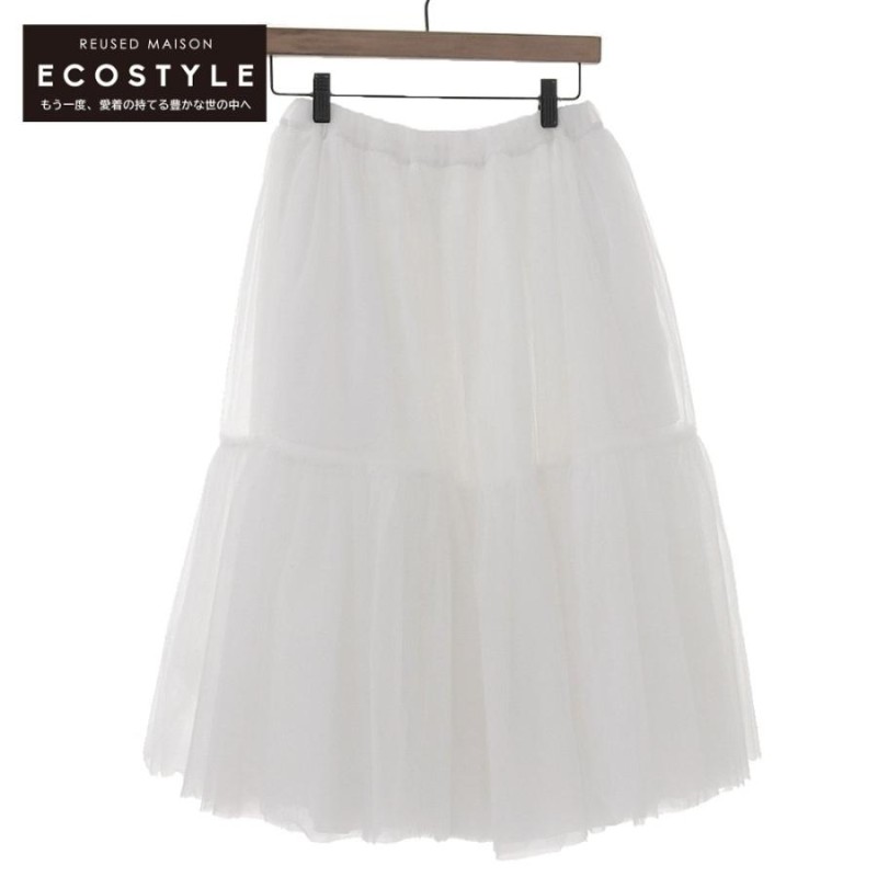 COMME des GARÇONS ホワイトチュールスカート XS