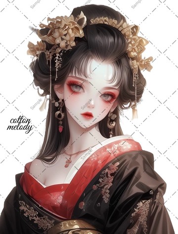 original sticker no.1032 人物貼紙 原創貼紙 人像貼紙 女孩貼紙 原創人物貼紙