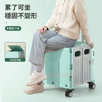 🔥 熱銷爆款❤折疊購物收納車 折疊手推車 收納箱 收納籃 折疊拉車 手拉車 推車 可爬樓梯購物車 家庭菜籃車 購物車