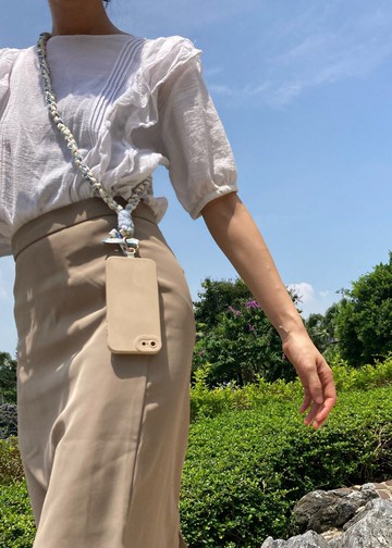 碎花 蝴蝶結 編織 手機繩 鎖匙扣 2Way【純綿】