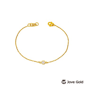 【JoveGold漾金飾】戀人視角黃金手鍊