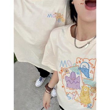 不一樣特別的情侶裝夏季高級感2023新款重磅厚實純棉情侶短袖t恤