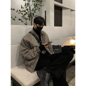 特惠秋冬新款男士短外套高級學生鹿皮絨夾克美式復古寬松休閑上衣