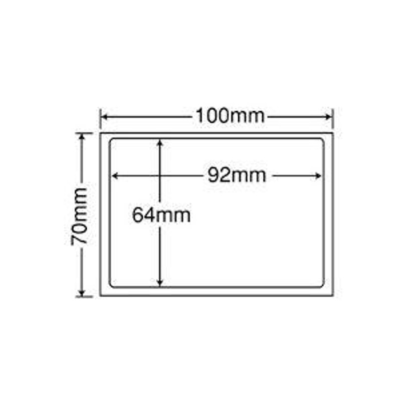 東洋印刷 地紋印刷入 ナナ目隠しラベル 再剥離タイプ 100×70mm 1面