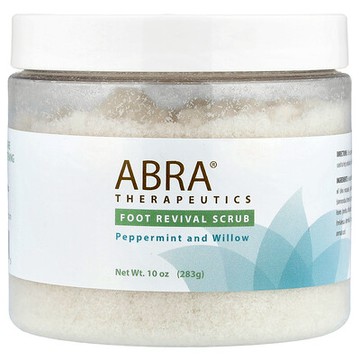 Abra Therapeutics, 足部煥活磨砂膏，薄荷和柳樹香，10 盎司（283 克）