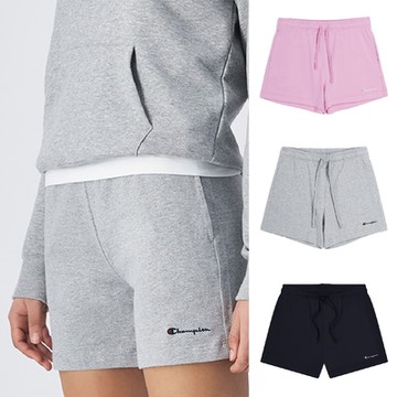 Champion 官方直營-純棉草寫LOGO刺繡短褲-女(3色)