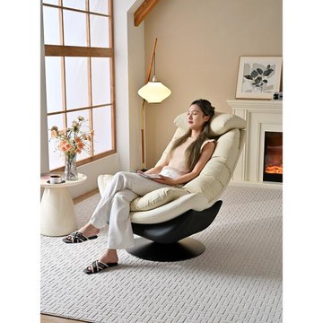 輕奢單人旋轉沙發椅設計師家用客廳休閑懶人沙發簡約現代陽臺單椅