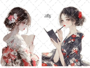 原創貼紙 no.6318 人物貼紙 原創貼紙 女孩貼紙 原創人物貼紙