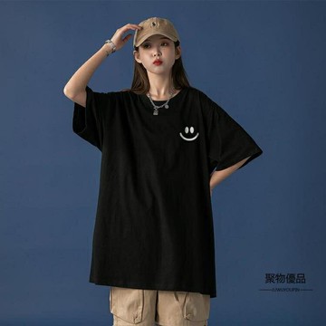 短袖T恤女韓版寬鬆百搭學生顯瘦半袖上衣【聚物優品】
