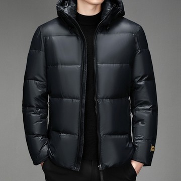 [米蘭精品] 真羽絨90%鵝絨羽絨外套羽絨衣夾克-保暖時尚溫暖舒適抗寒男女外套1色74ib69