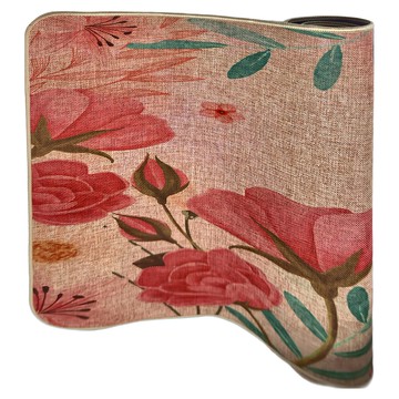 BonBon naturel 纖麻 踏墊  120 x 45cm  心花怒放 紅色