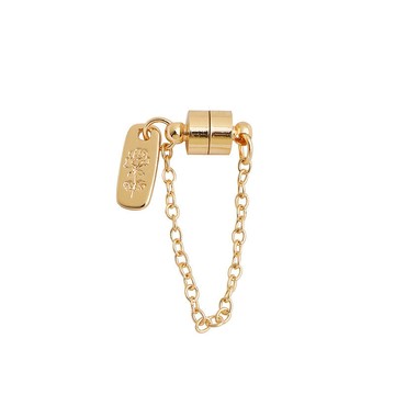 宏雲Hongyun-xs--14K包金保色帶吊牌安全鏈磁鐵扣掛件項鍊收尾連接扣diy飾品配件